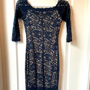 Navy lace dress